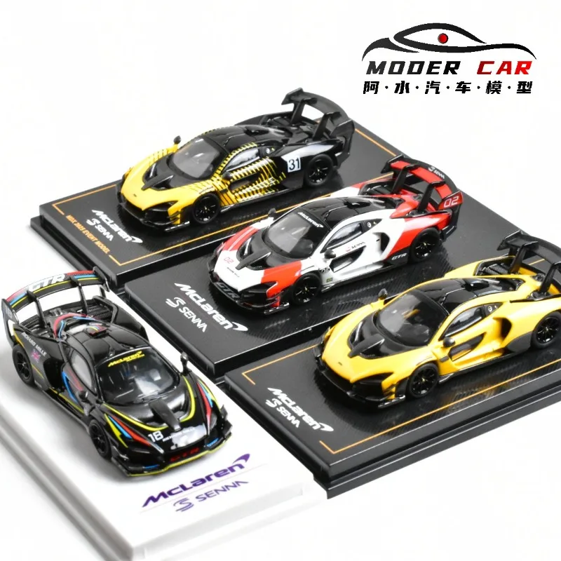 cm-1-64-セナ-gtr-シミュレーション静態合金カーモデル、男の子向けのお祭りギフト玩具、大人向けコレクション装飾品。