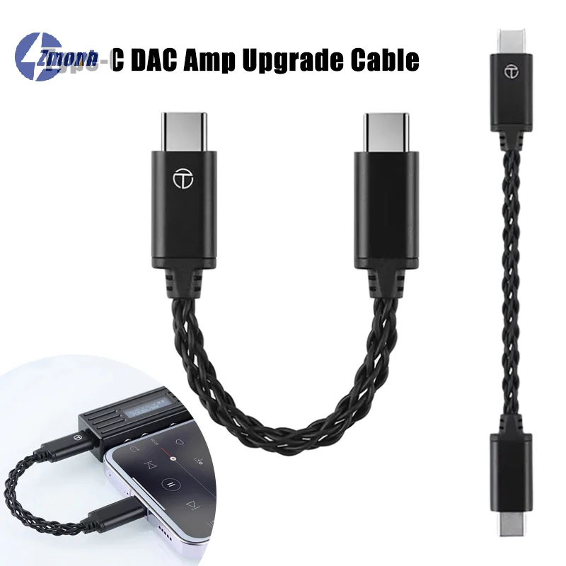 ¡Nuevo! Cable de actualización TRN TO de Tipo C a Tipo-C, adaptador DAC, amplificador de auriculares, cable de 8 hilos para teléfono TRN TE PRO