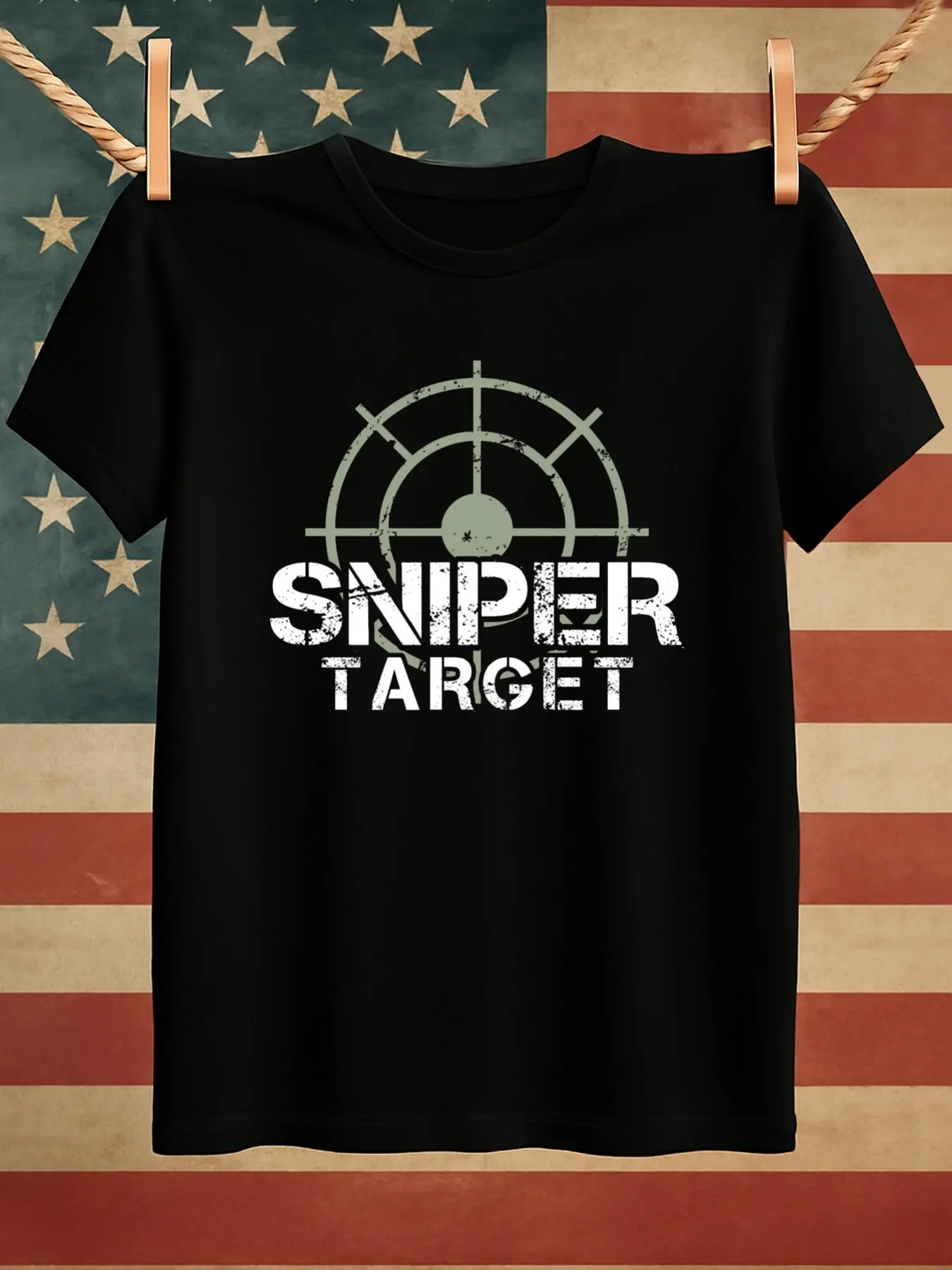 

Sniper Target Bullet Hole Design T-Shirt 100% Cotton O-Neck Short Sleeve Summer Casual Mens T-shirt Streetwear
