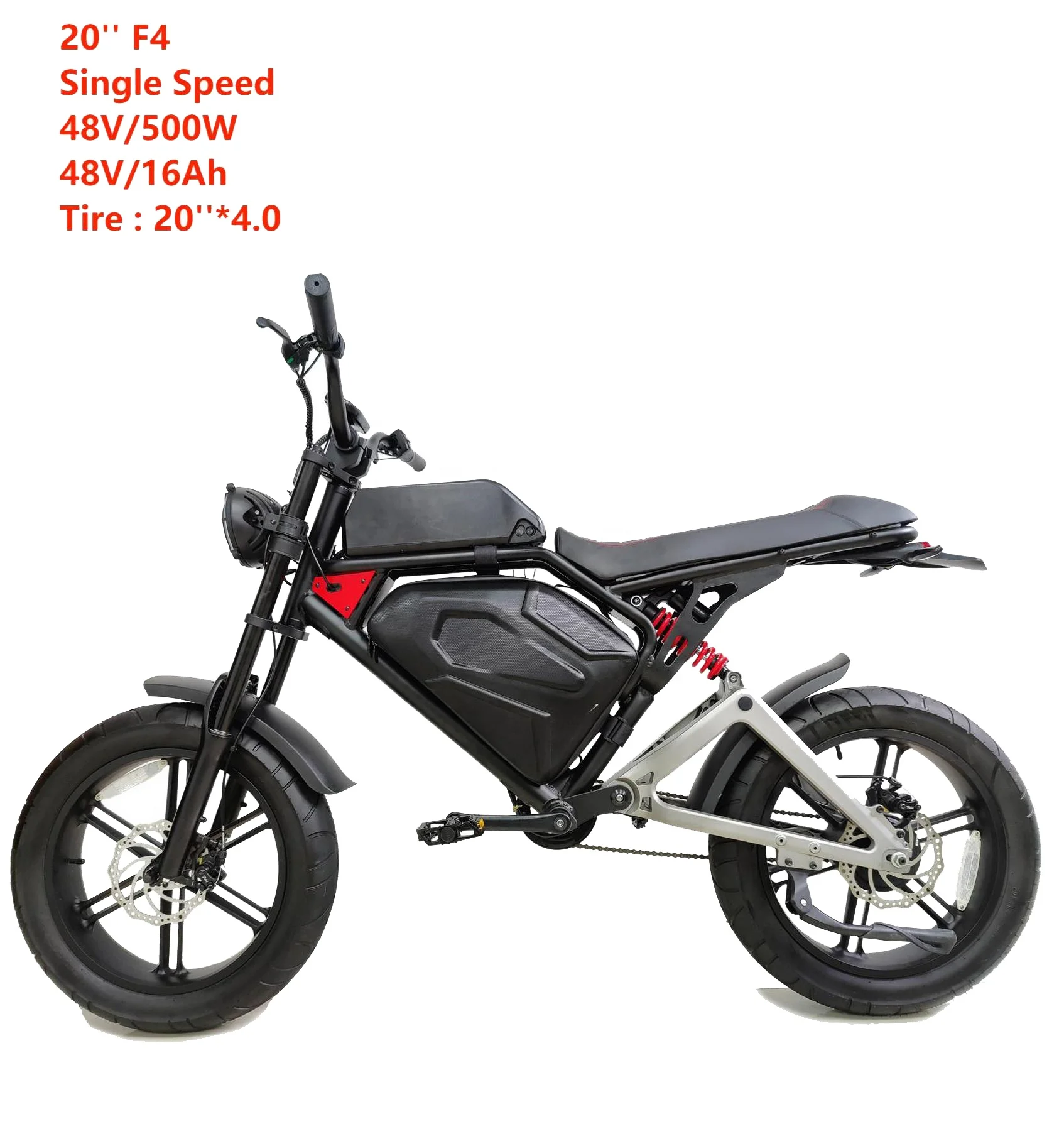 2024 hot sale electric motorcycle with 20inch fat tire 48V 16AH Electric Bike