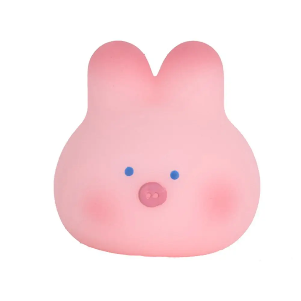 Jouet mignon overet lapin rose, animal confortable, Squishes de décompression, jouets de dessin animé, J8Z4