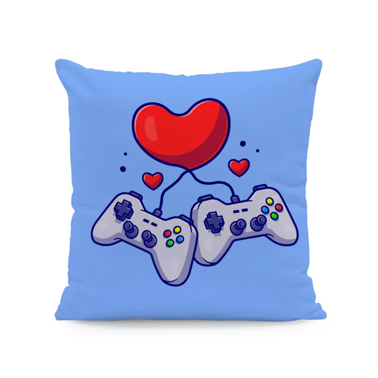 Funny Tv Game Decorative Pillowcases GamePad Skull Pillows Case for Living Room Sofa Throw Pillow Cover Interior for Home Decor