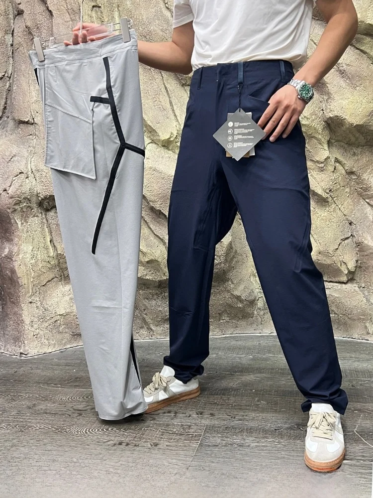 High-End Soft  Men's Casual Pants Outdoor Spring Summer Windproof Waterproof Quick Dry Breathable Straight Leg Trousers