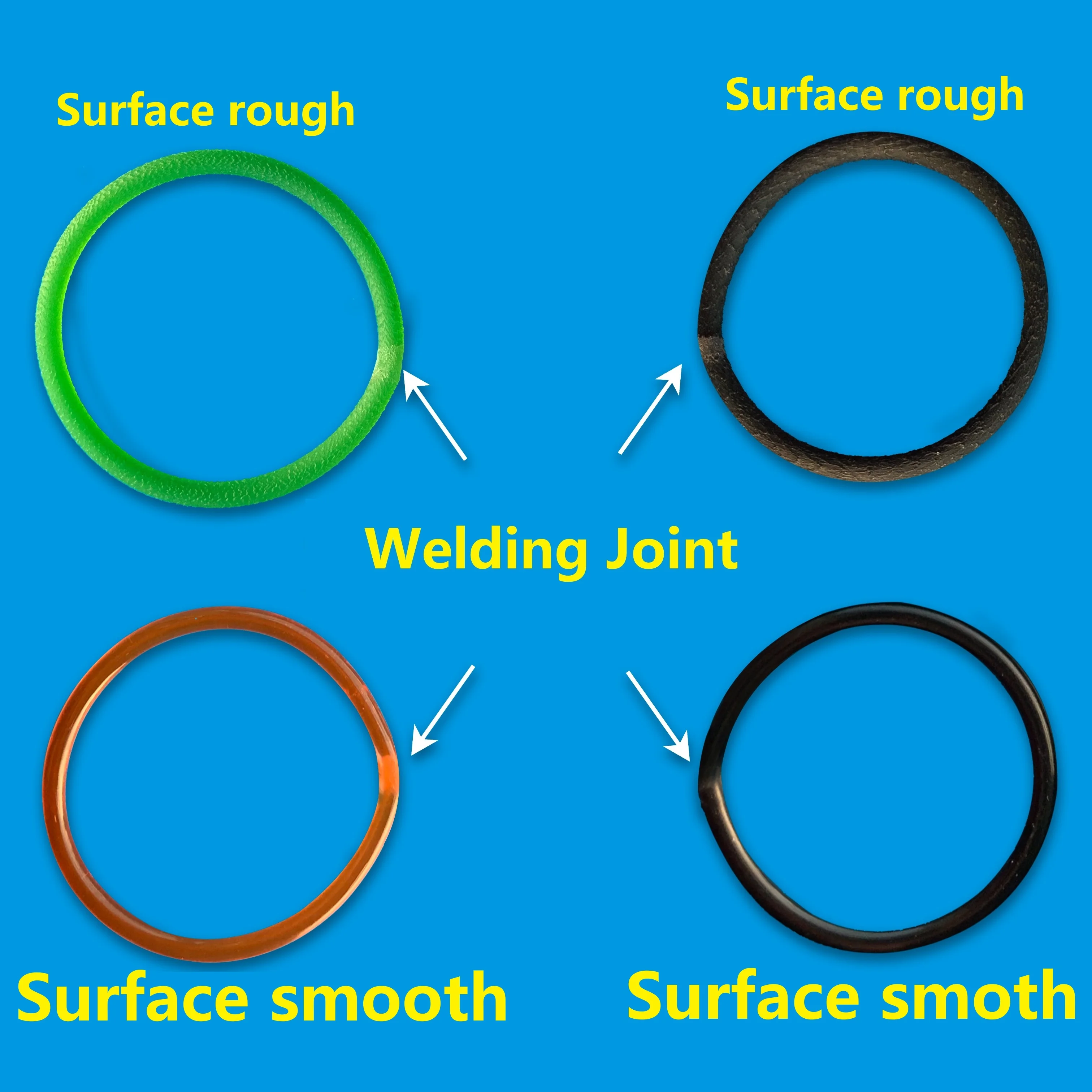 Green Black Polyurethane round belt welding PU Rough smooth conveyor Belt for Drive antistatic customize