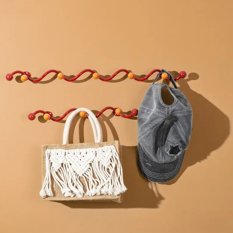 

Креативная настенная вешалка для одежды с волнистым узором, настенная мебель для комнаты, многофункциональная прихожая, аксессуары для дома