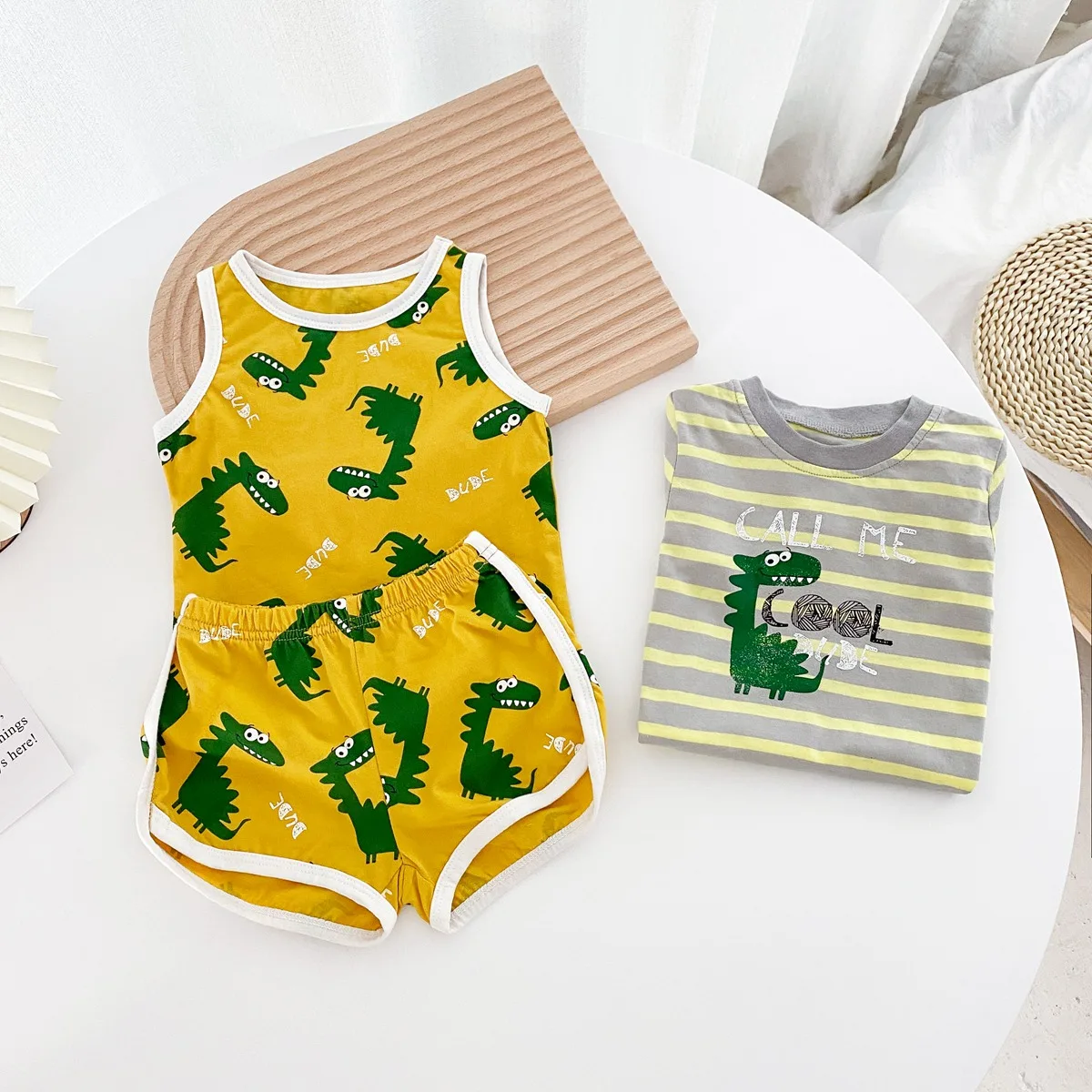 Sanlutoz Summer Infants Tops + Shorts Baby Boys Clothing Set Cotton Cute Animal Outfits 2Pcs