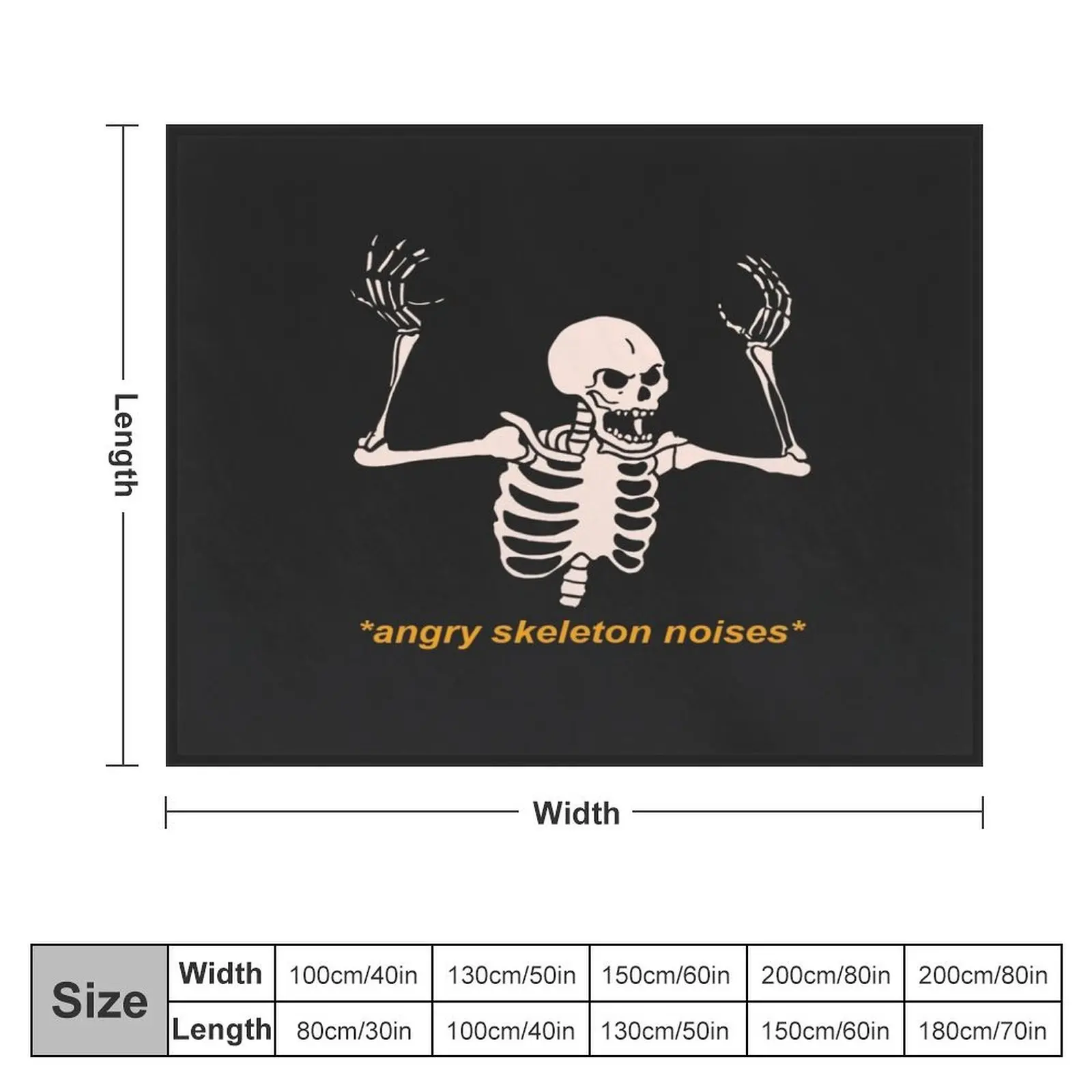 Angry Skeleton Noises Spooky Scary Skeleton Meme Throw Blanket Beach Baby Picnic Blankets