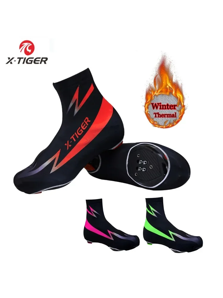 AliExpress X-TIGER Bicycle Overshoes Winter Thermal Cycling shoes Sport road cycling shoes Cover Fleece Warm Bike sneakers for mtb man