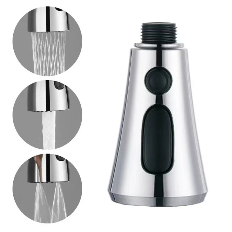 Rociador de grifo extraíble de cocina G1/2, boquilla de chapado, ahorro de agua, cabezal de pulverización de ducha, filtro de grifo de lavabo de baño