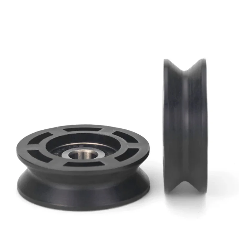 10*50*16mm V groove type nylon bearing, pulley package, plastic wear-resistant suspension wheel, POM rolling wheel