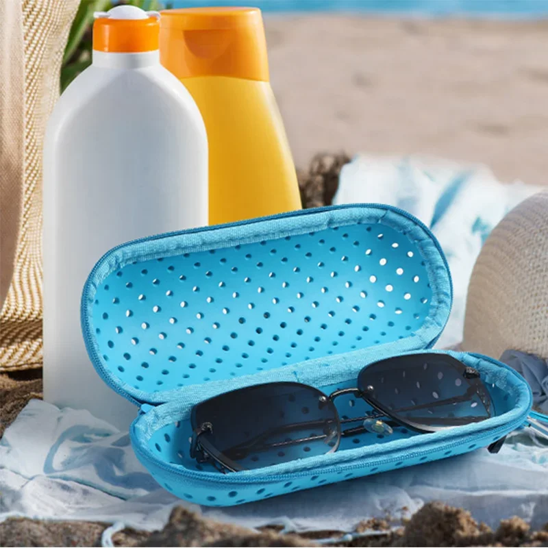 EVA-Weichbrillenetui zum Schutz von Schwimmbrillen, Schwimmausrüstung, atmungsaktiv, mit Drainageloch, tragbar, für alle Altersgruppen. – Detail 4