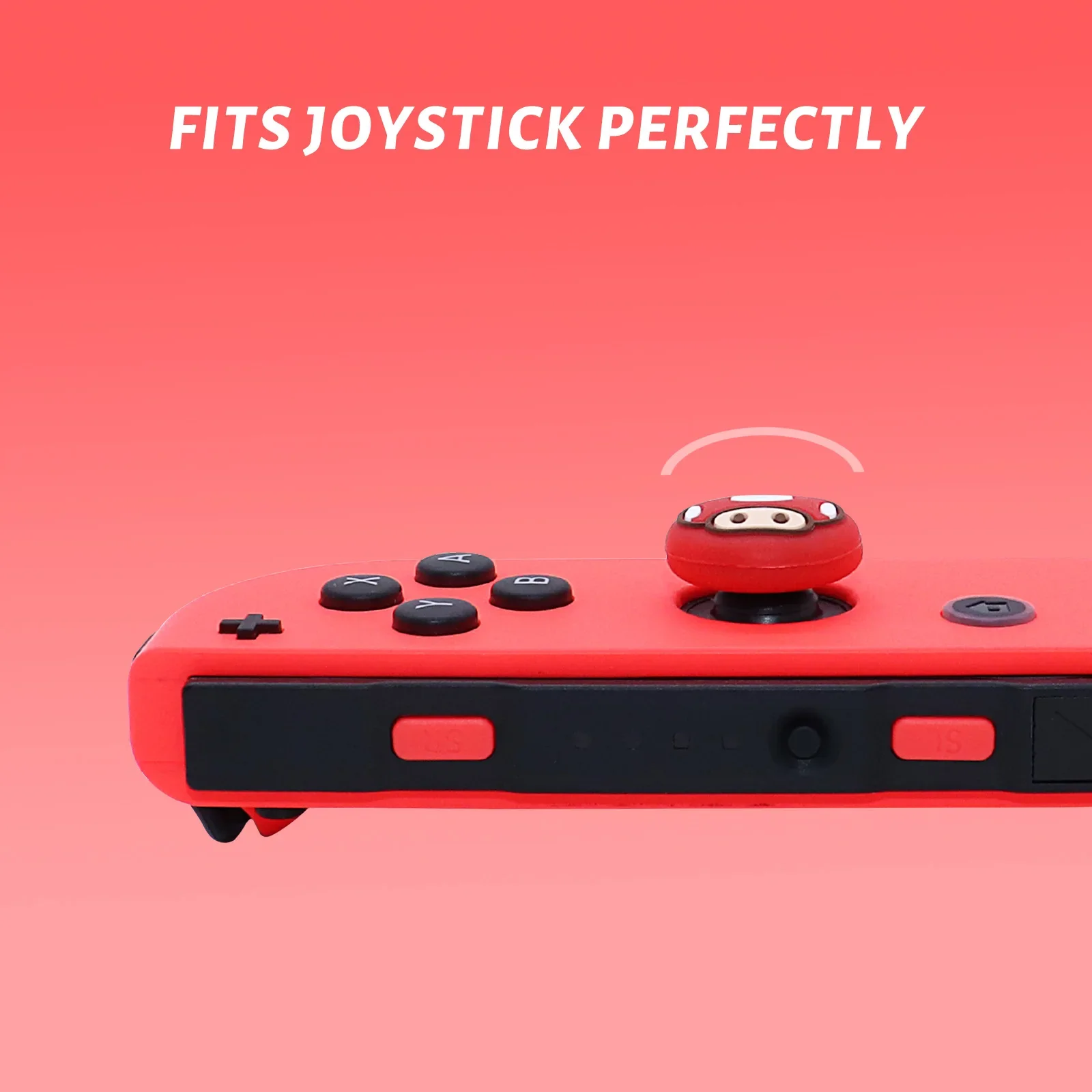 Cubierta de silicona con temática de juego de Super Mario, Thumb Stick Grip Cap, Nintendo Switch, NS JoyCon Controller, cubierta de piel