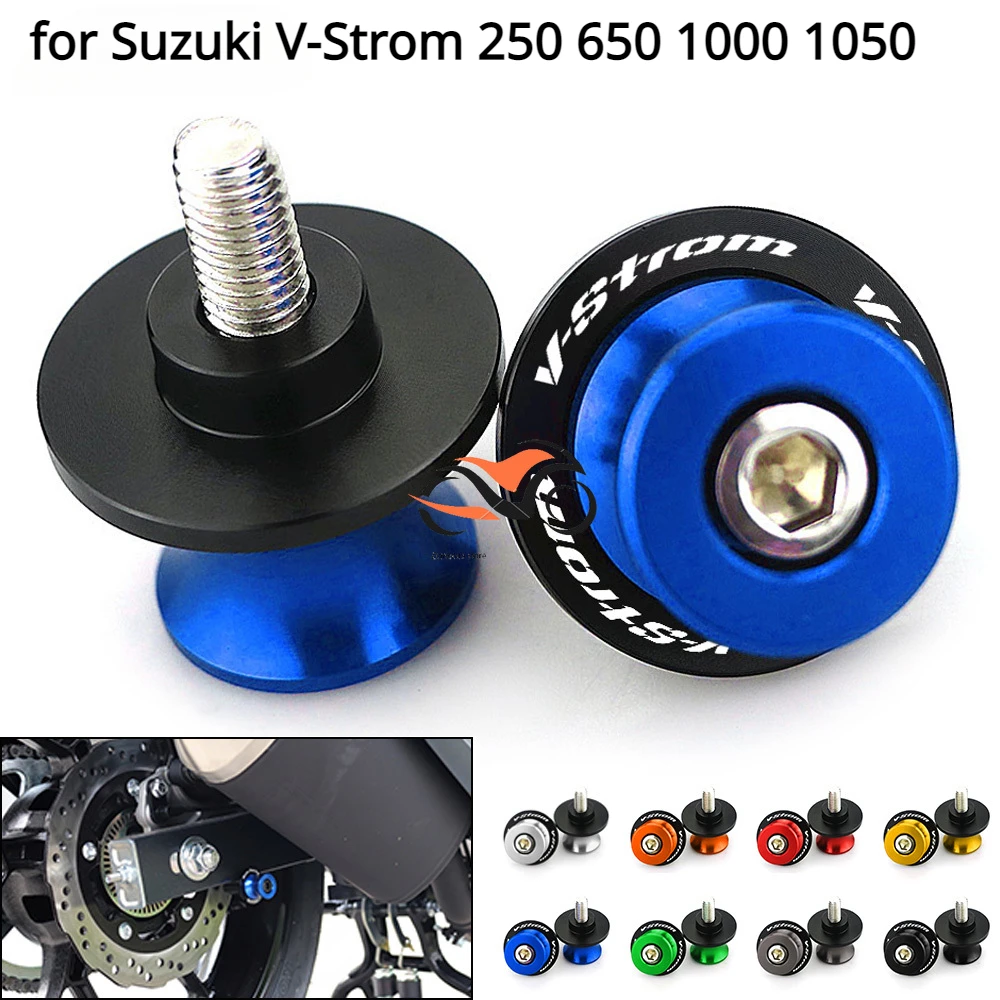 

V-STROM Motorcycle Swingarm Spools Stand Screws Bolts Sliders M8 CNC Aluminum Accessories for Suzuki V-Strom 250 650 1000 1050