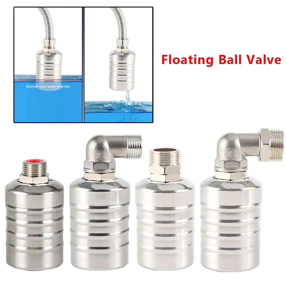 Stainless Steel Floating Ball Valve Automatic Water Level Control Valve 1/2 3/4 Float Valve Water Tank Water Tower Shutoff Valve