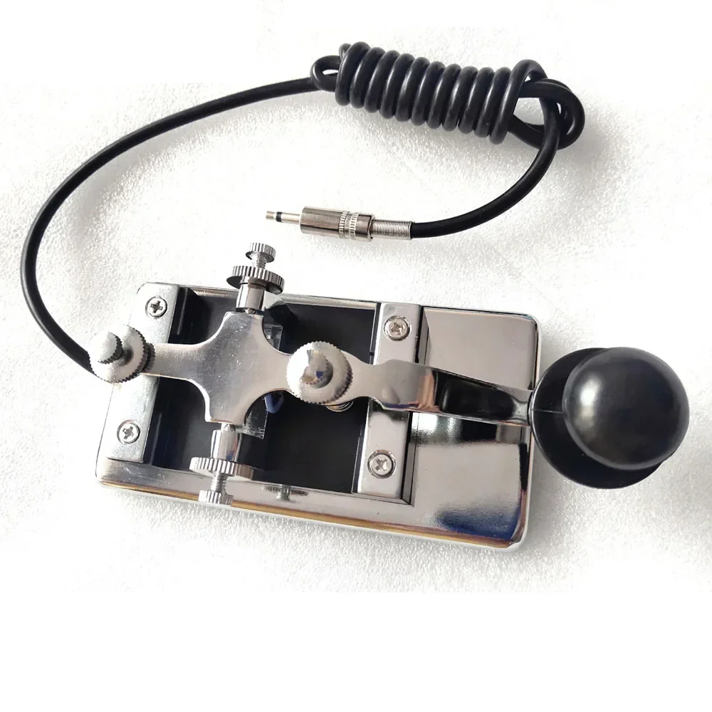 K4 Manual Key CW Key Button Radio Morse Code Practices with 3.6mm/6.5mm Plug