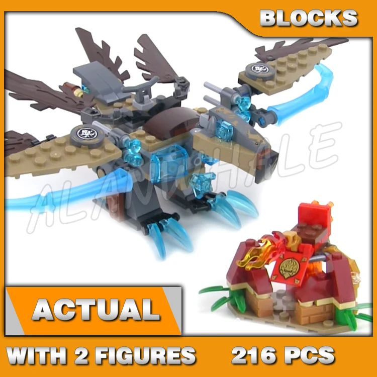 216pcs Chima Vardy's Ice Vulture Glider Detachable Flyer Lundor’s Weapon Station 10291 Building Block Sets Compatible With Model