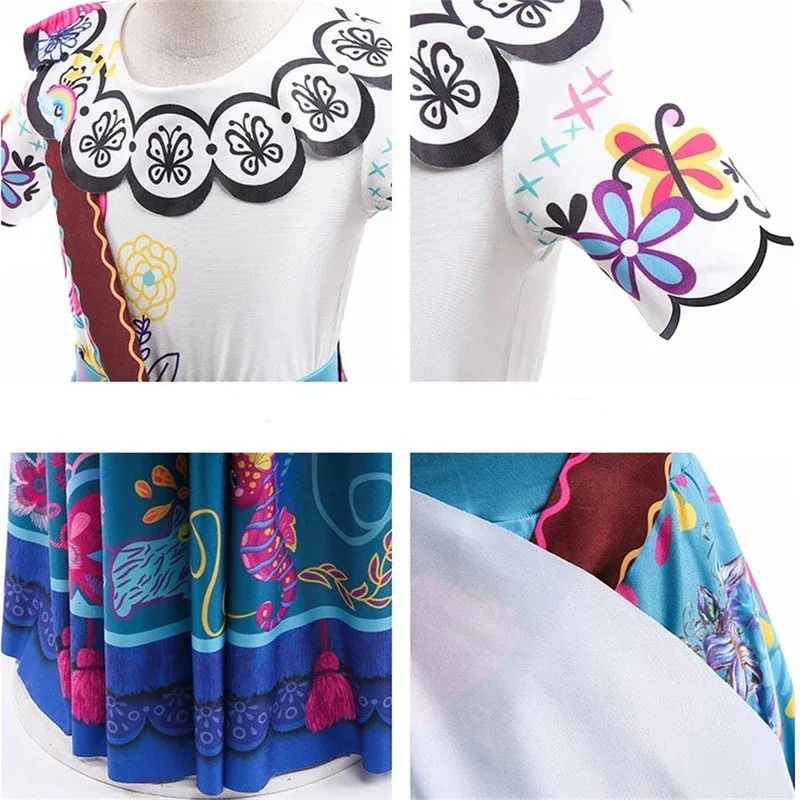 فستان الأميرة للفتيات فساتين صيفية طويلة غير رسمية أزياء تنكرية لعيد الميلاد والهالوين ملابس الحفلات بعمر 3-10 سنوات