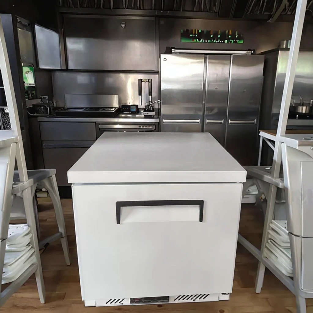 110V Undercounter  Refrigerator Kitchen Cabinet Freezer Commercial Workbench Fridge Cooler Air Compressor Cooling
