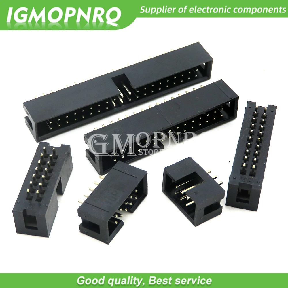 5PCS/lot new DC3 2.54mm Socket Header Connector ISP Male Double-spaced Straight needle 6P 8P 10P 14P 16P 20P 30P 34P 40P New