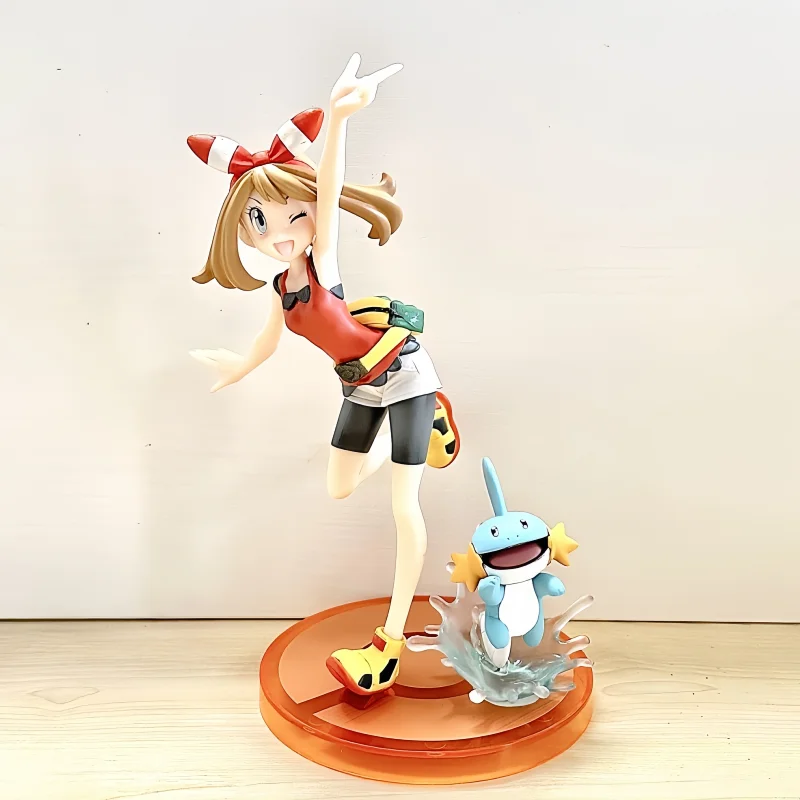 Figurines d'anime Pokemon Mudkip May, figurine d'action Kawaii, décoration de statue en PVC, jouets de collection pour enfants, cadeau d'anniversaire, nouveau, 20cm