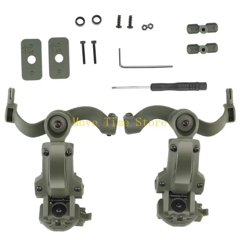 92ME Adjustable Headset Bracket Tactically Headset Mount Multiangle Rotations Helmet Adapter Durable