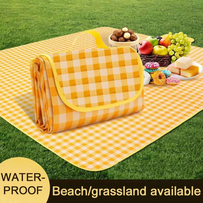 Picnic Mat Waterproof Moisture-proof Garden Picnic Accessories Spring Outing Camping Supplies Suitable for Beach Grassland TMZ