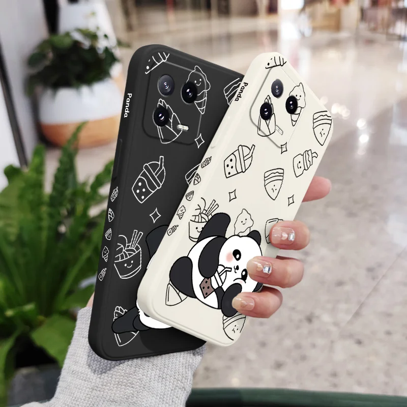 

Milk Tea Panda Phone Case For Xiaomi 17 15 15T 14 14T 13 13T 12 12X 12T 12S Mi 11 11T 10 10T Pro Max Lite Silicone Cover