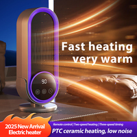 PTC Ceramic 1200W Screen Space Heater With Touch Screen Portable Electric Heater Remote Control Timing 3 Speeds PTC Heating