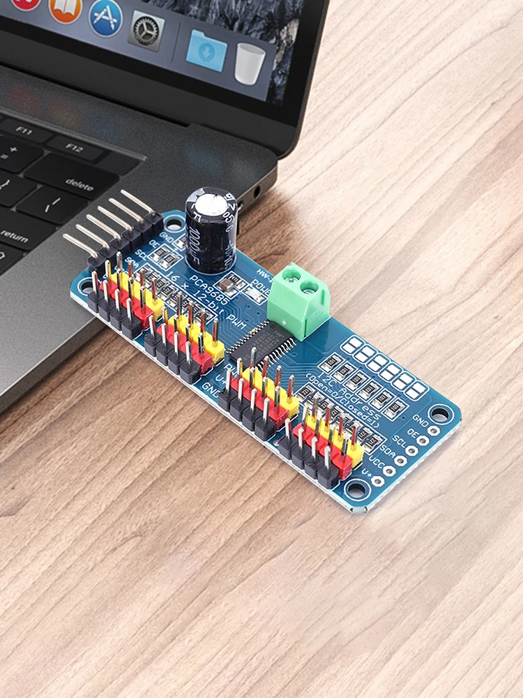 Controlador de Robô PCA9685 com Interface IIC, Módulo de Placa de Motor Servo PWM de 16 Canais e 12 Bits para Arduino/Robô Raspberry Pi