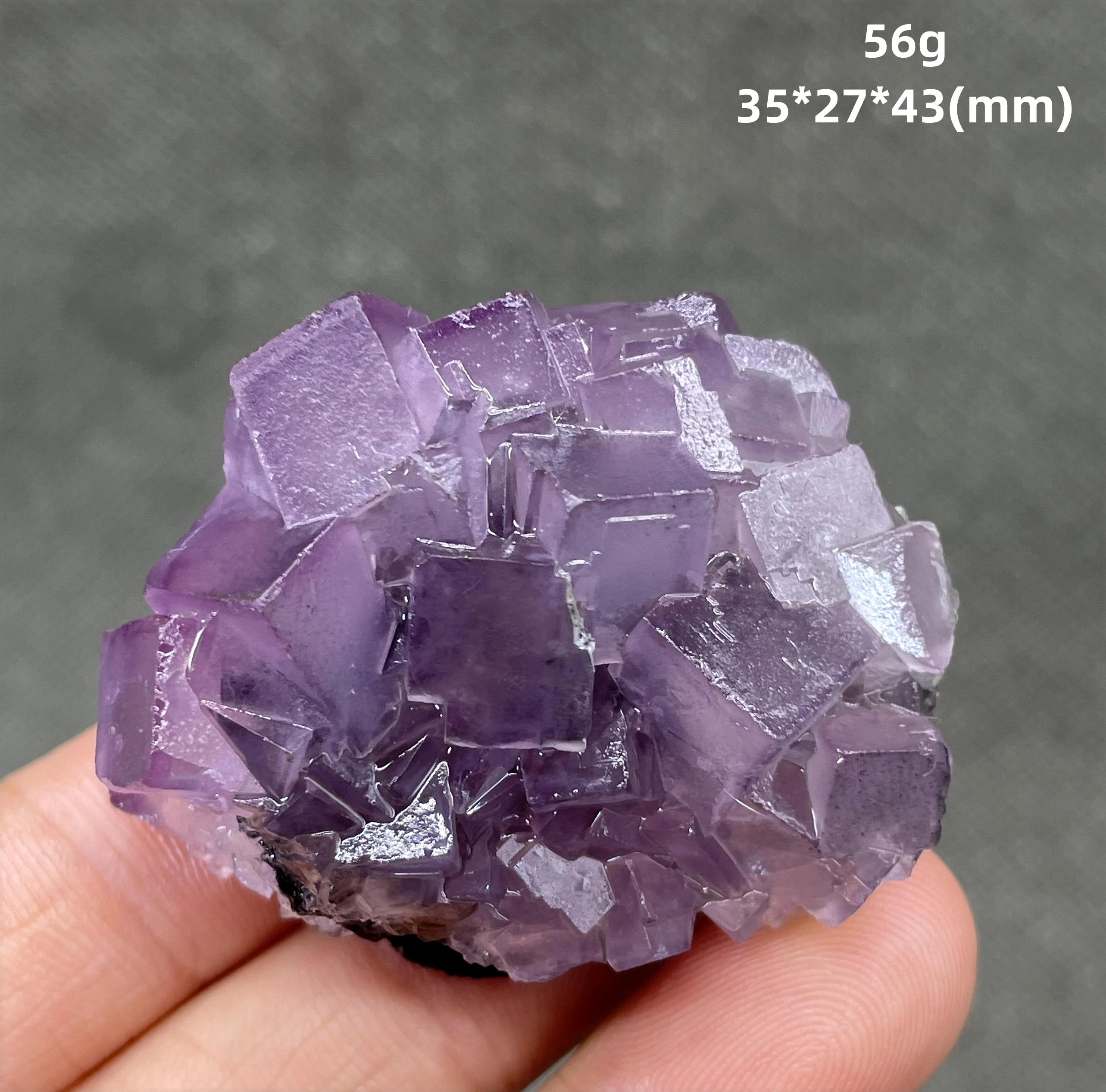 

BEST! 100% Natural Inner Mongolia cube purple fluorite mineral specimens Stones and crystals