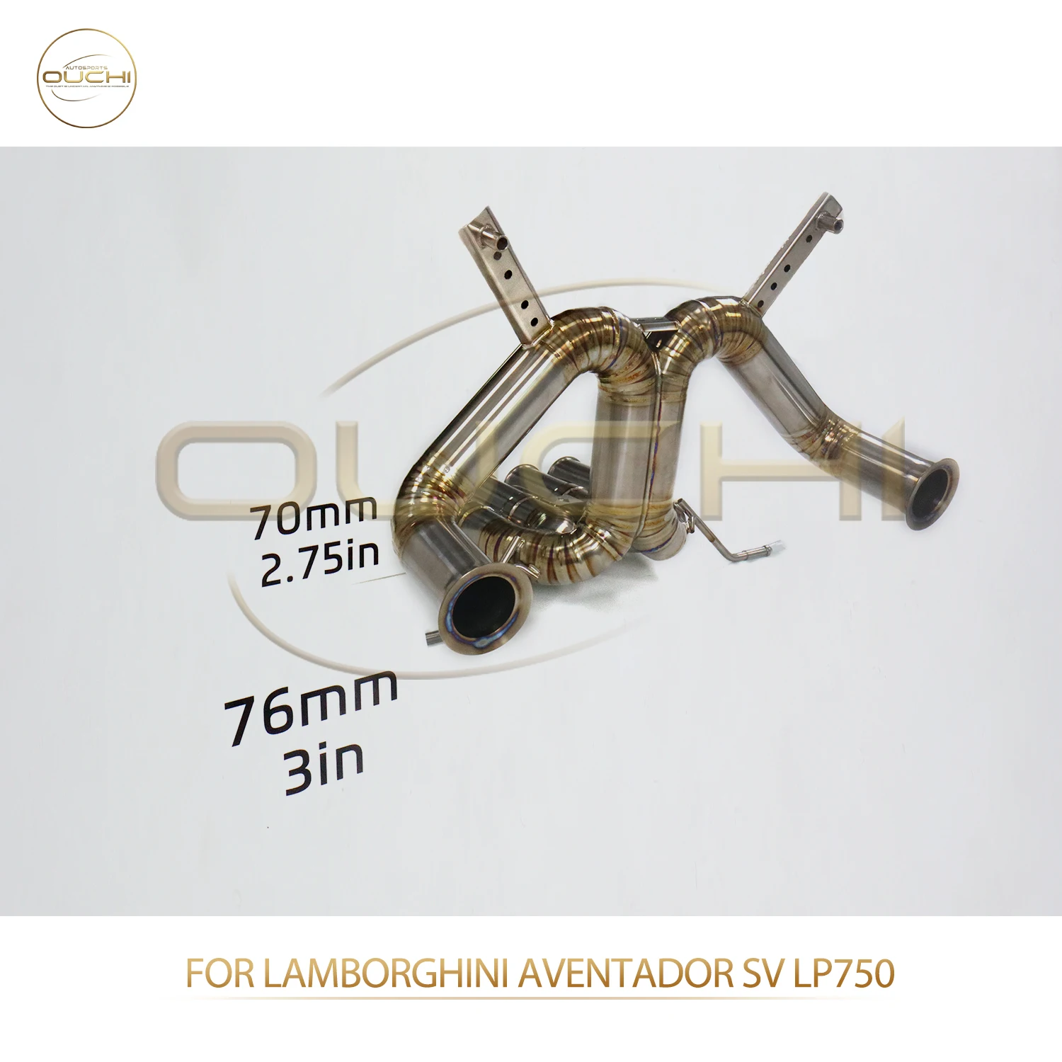 

OUCHI Factory Direct Sales TC4 Catback | for Lamborghini Aventador SV LP750 | Valveless Exhaust 76mm Pipe | Performance Upgrade