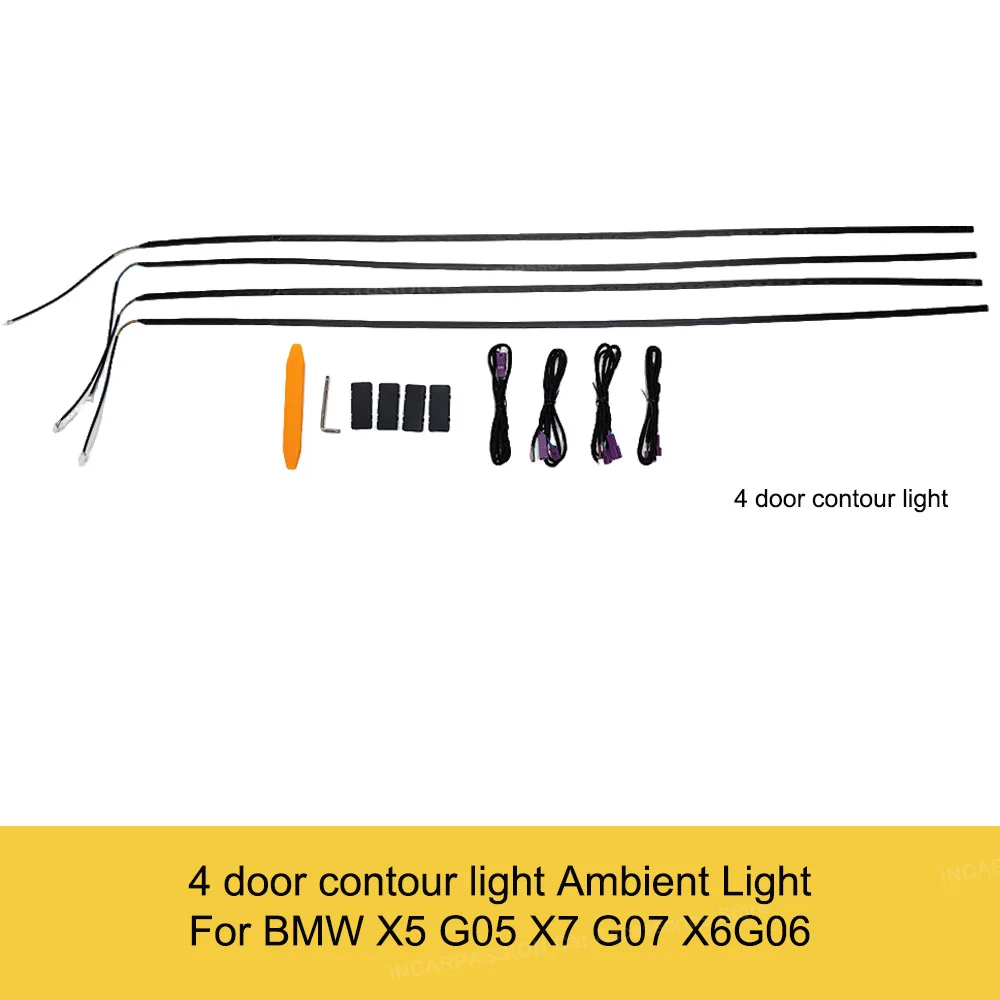 LED Speaker Cover Ambienteverlichting voor BMW X5 X7 X6, G05 G06 G07 Vierdeurs Dynamische Crystal Ambienteverlichting