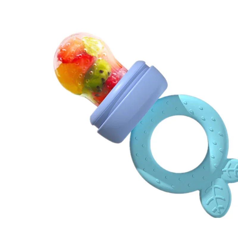 Leaves Antler Handle Pacifier Bottle with Teether Handle for Baby Infant Fresh Food Fruit Soother Nipple Teat Juice Suck Feeder