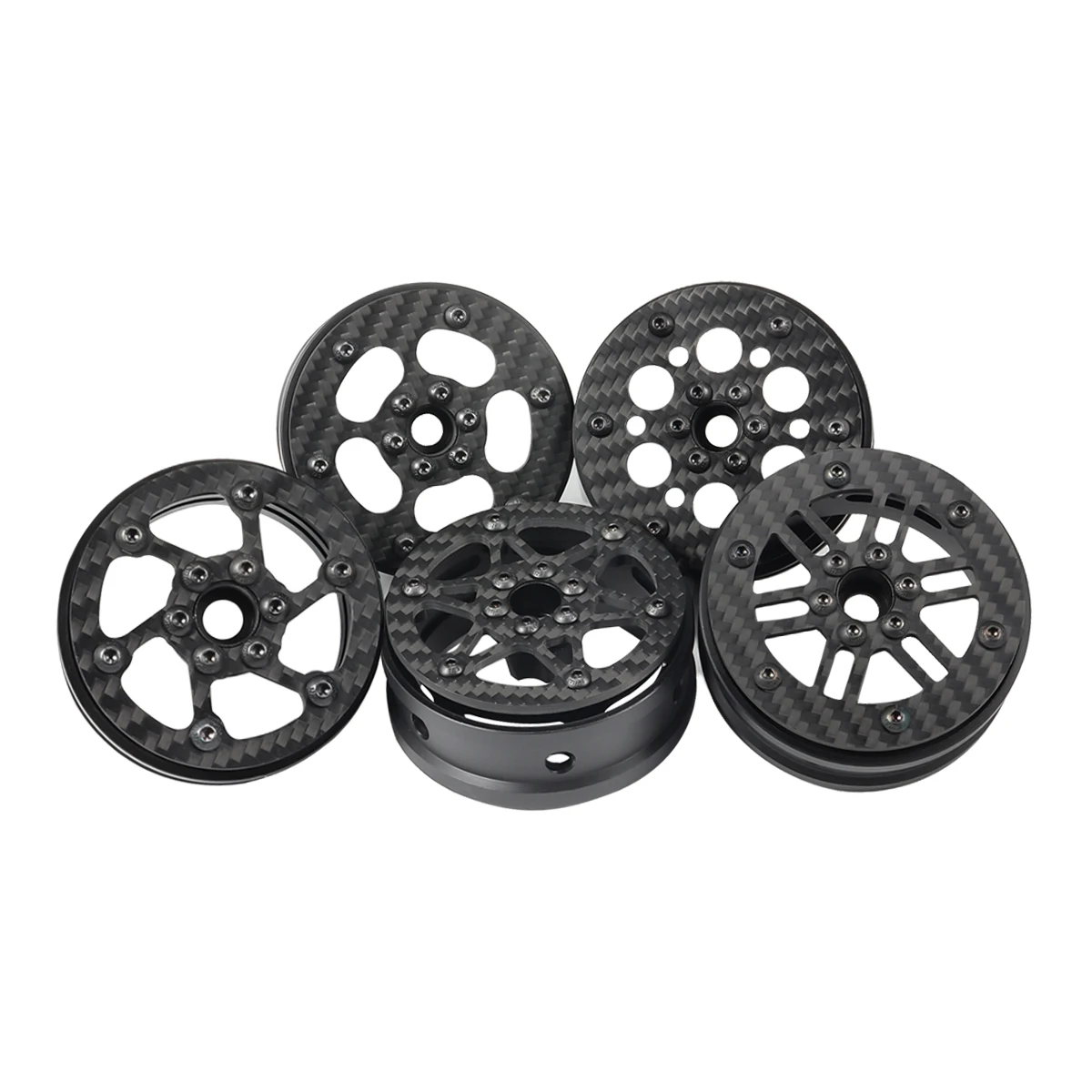 2.2 Inch Carbon Fiber RC Wheel Rims for 1/10 Rig Crawler LCG Chassis GSPEED TGH Dlux Kit Capra SCX10 Pro Element Enduro TRX4 DIY