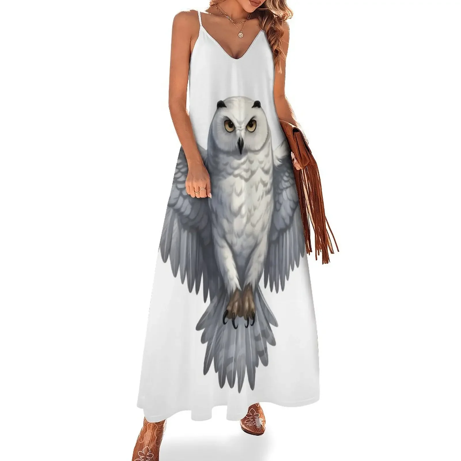 

snow owl Sleeveless Dress festival outfit women dress for woman Woman fashion