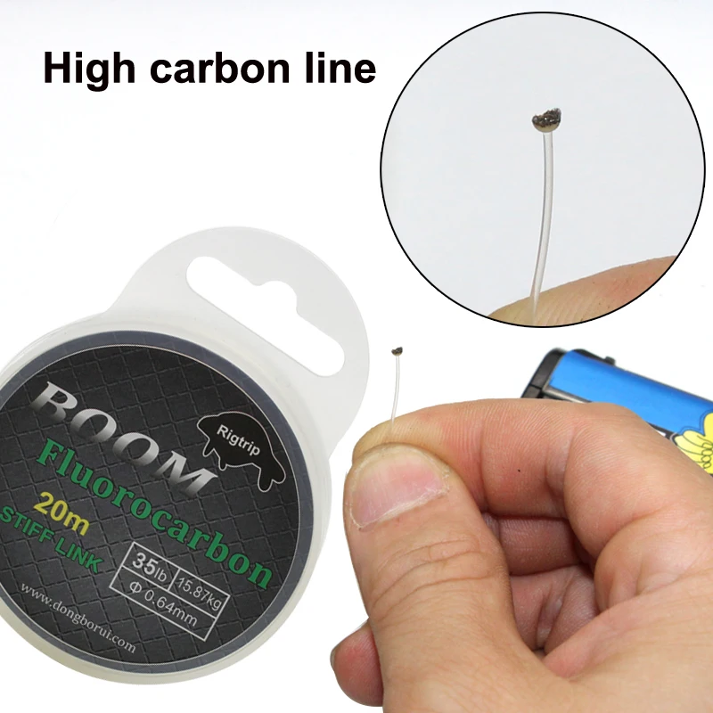 20m Carp Fishing Hooklink Boom Fluorocarbon Stiff Link Carp Line Method Feeder Fishing Carp Coarse Fishing Tackle