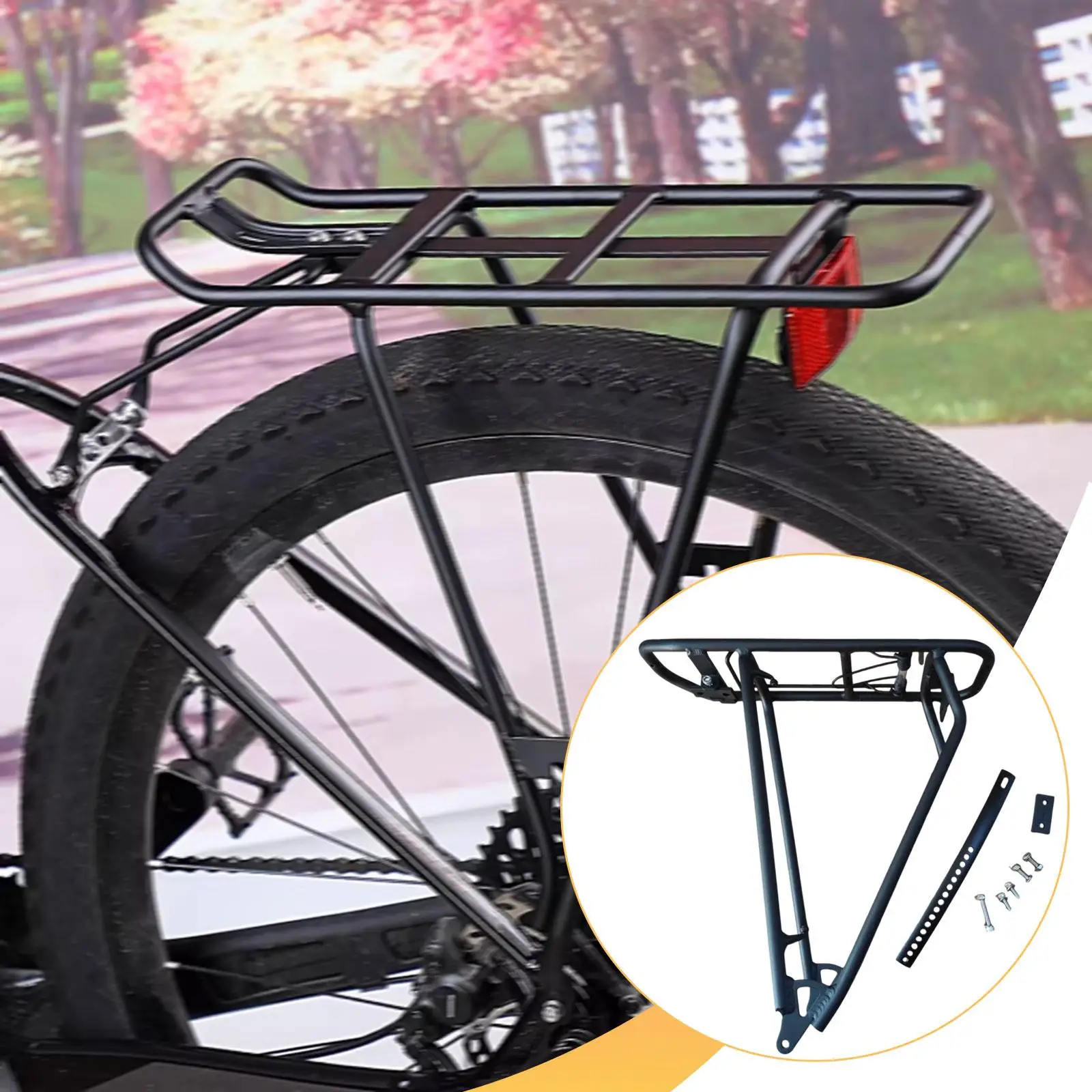 

Bike Rear Cargo Rack Stable Cycling Bicycle Touring Carrier Bicycle Luggage Carrier