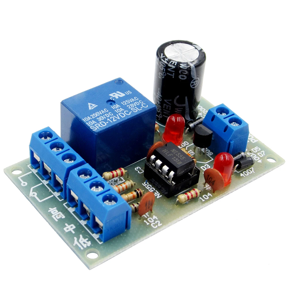 DIY Kit Liquid Level Controller Module Water Level Detection Sensor Board 9V 12V AC DC High Current Relay Control Pump Low Power