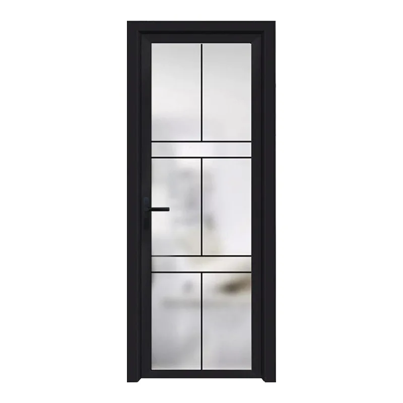 

Manufacturer custom bathroom bathroom bathroom door kitchen aluminum alloy swing door hotel sound insulation tempered glas