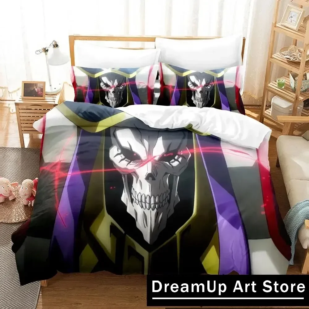 OVERLORD Bedding Set Single Twin Full Queen King Size Bed Set Aldult Kid Bedroom Duvetcover Sets 3D Print Air conditioning is