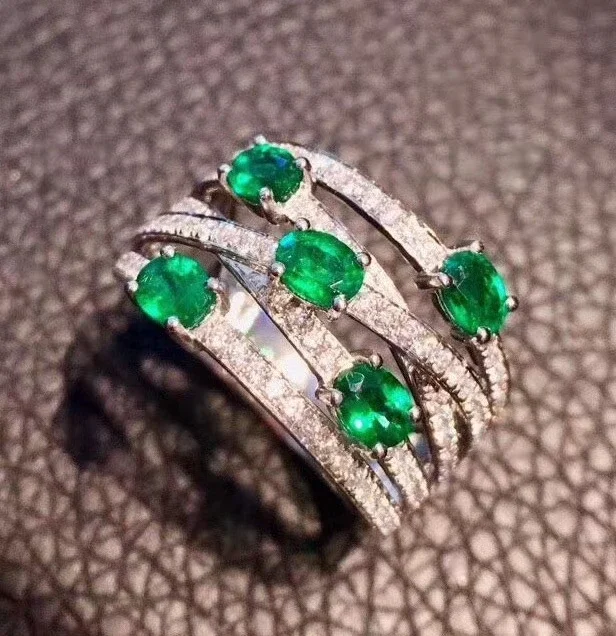 

KJJEAXCMY fine jewelry 925 sterling silver natural Gem Emerald Woman's girl's new ring halloween christmas gift for Girlfriend