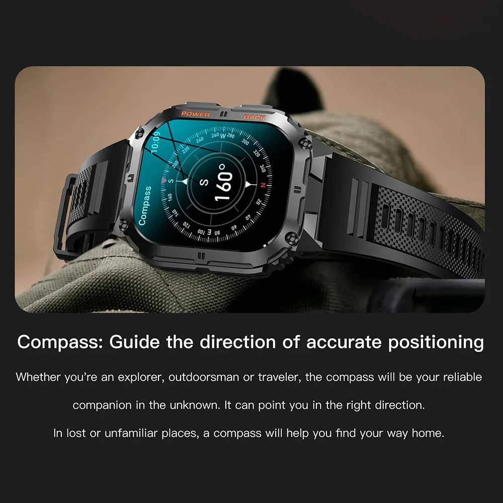 K61 Pro ساعة ذكية للرجال والنساء ساعات المعصم الإلكترونية Smartwatch ساعة اليد الرقمية ساعة GPS المقتفي البوصلة سوار اللياقة البدنية