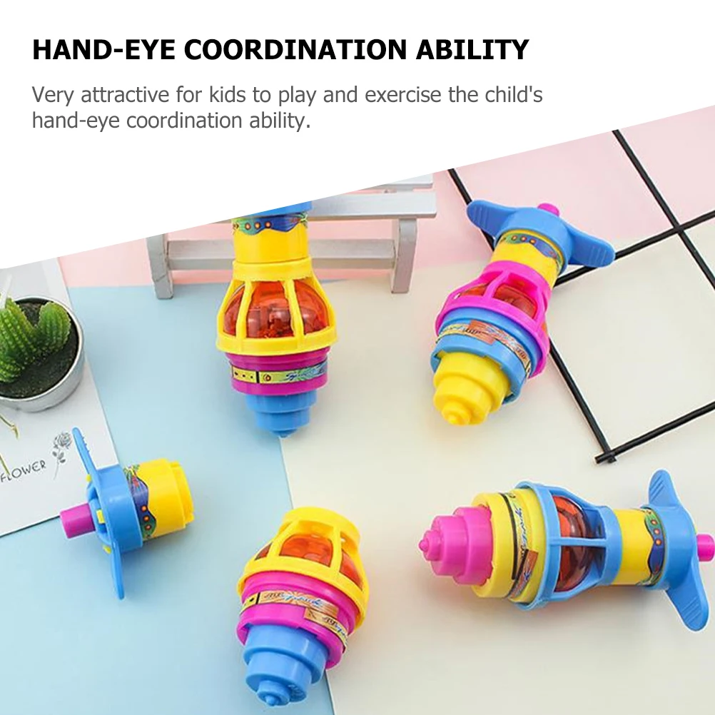 

6 шт., светящаяся вращающаяся игрушка с гироскопом, креативная вращающаяся детская развивающая игра для снятия стресса для координации рук и глаз