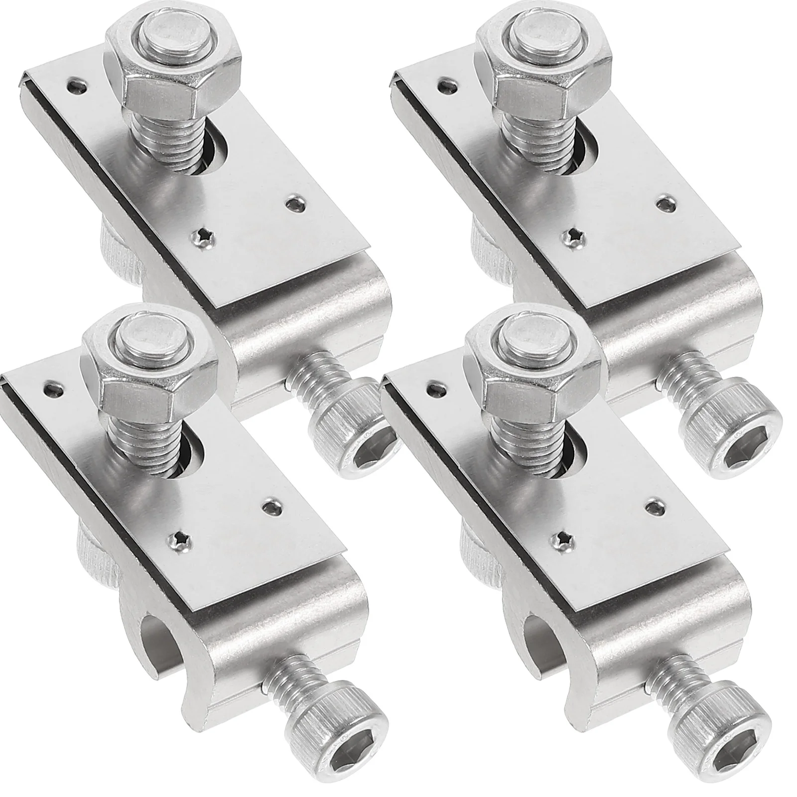 

4pcs Solar Panel Grounding Clips Cable Wire Connector for Bare Pipes Buried Junction System Tools Parts