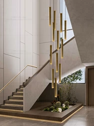 LED Chandelier Modern Aluminum Metal Pendant Light Nordic Living Room Dining Table Chandelier Minimalist Staircase Chandelier