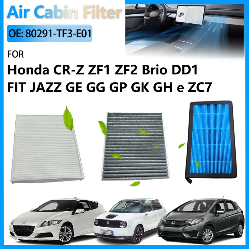 

HEPA Car Activated Carbon For Honda FIT JAZZ GE GG GP GK GH CR-Z ZF1 ZF2 Brio DD1 e ZC7 Accessories 80291-TF3-E01 80292-TG0-Q02