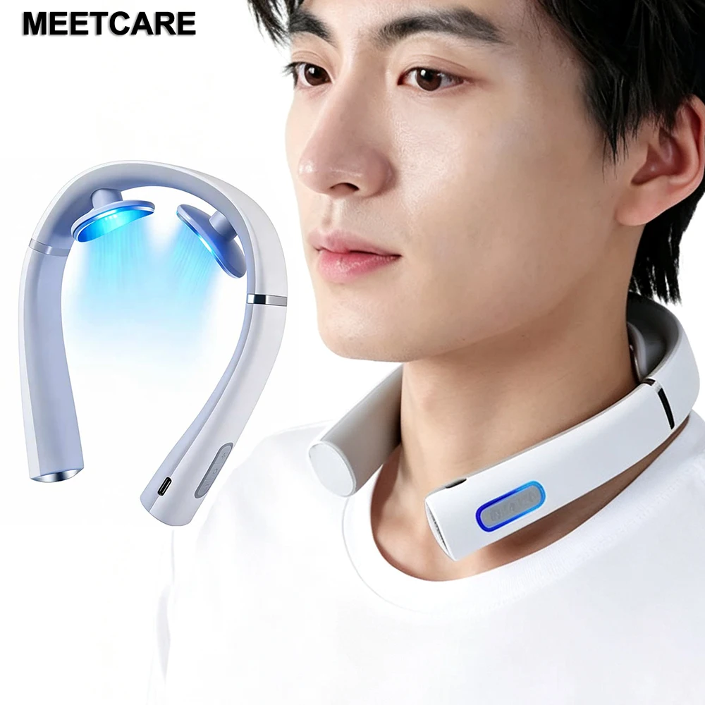 TENS Pulse Neck Massager Cervical Spine Vibration Massagers Muscle Kneading Massage Smart Wireless Portable Type C Rechargeable
