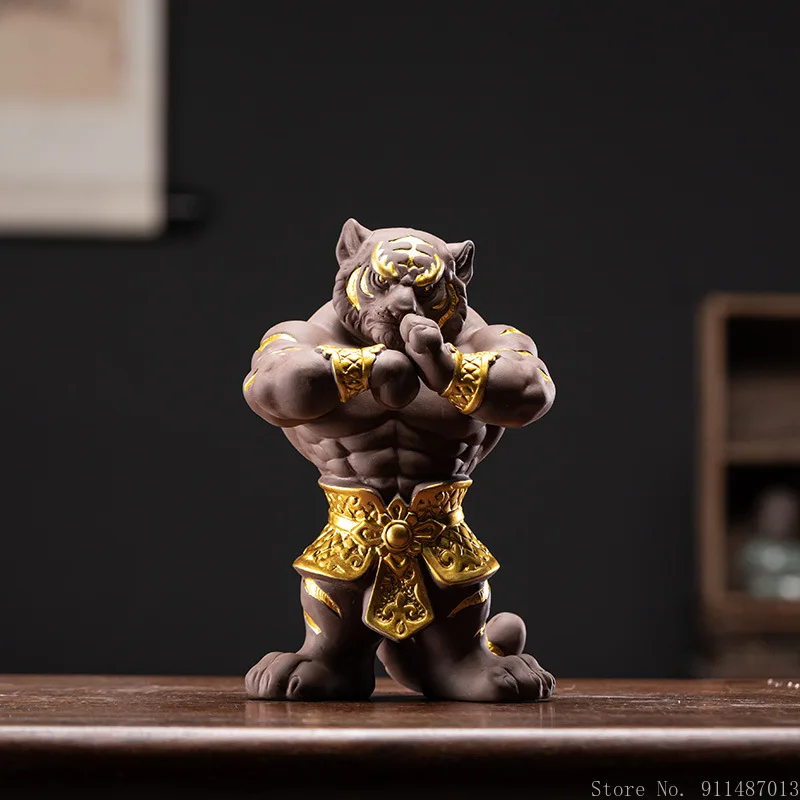 

Зодиак мышцы тигра орнамент талисман керамические поделки тигр год домашний офис кабинет украшение винного шкафа подарок тигр орнамент