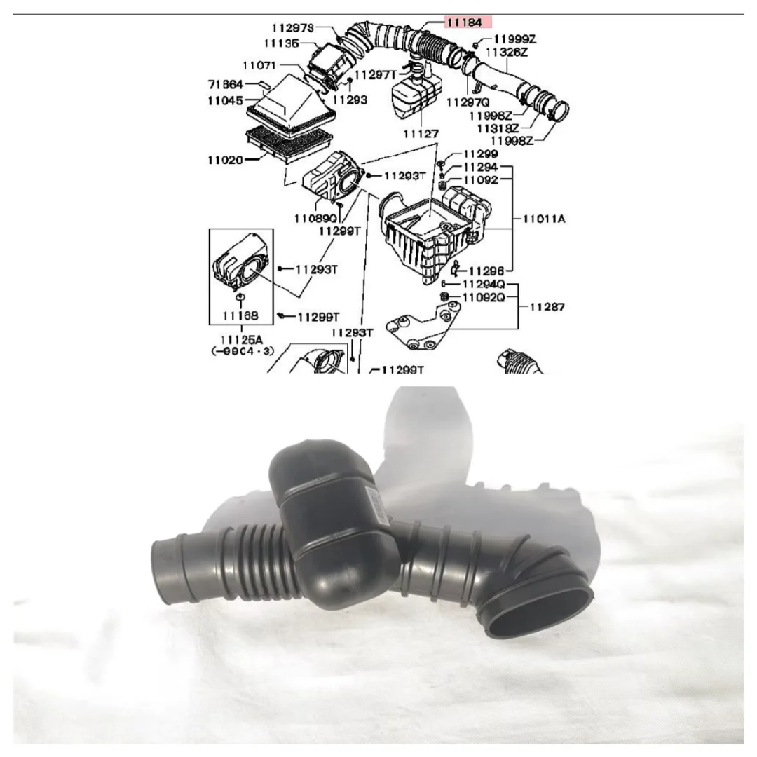 4G64 Air Intake Hose / Air Cleaner Intake Hose/Air Corrugated Tube Fit For Pajero Montero V11W V31W MR481943 MR266284