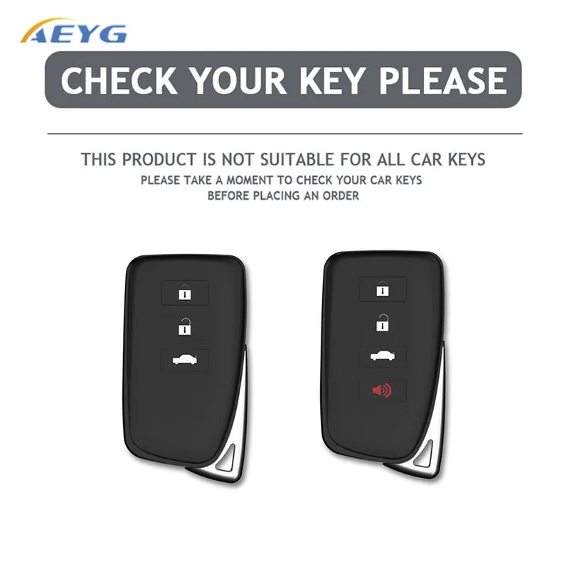3 4 Buttons Soft TPU Car Key Case Cover Shell Fob For Lexus NX IS RX ES GX LX LS UX GS 200 260 300 350 NX200 NX300 RX350 ES300